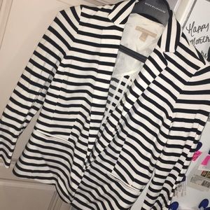 Banana Republic Black & White Striped Blazer